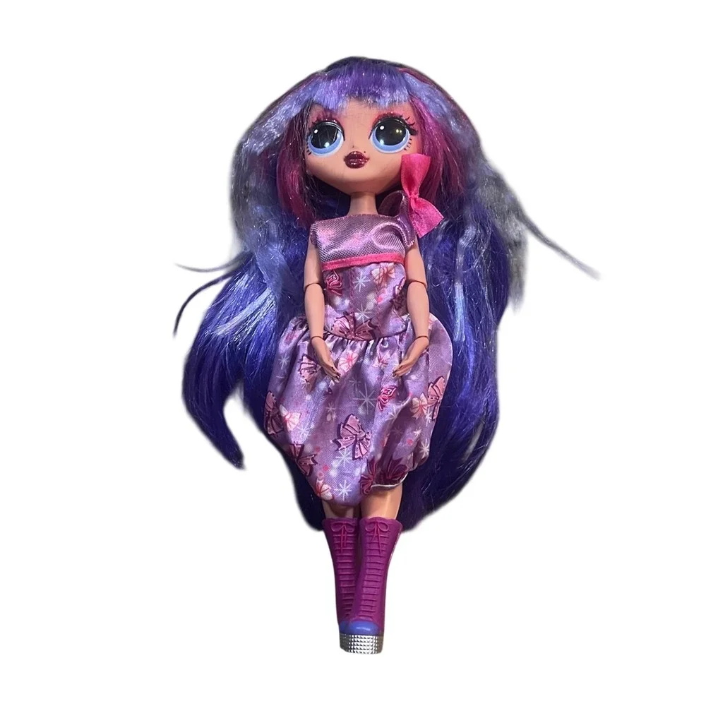 LOL Surprise OMG Winter Disco Shadow Fashion Doll Purple Hair Dress Boots 9.5in